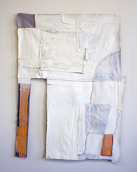 Allison L. Wade, Untitled, hand-dyed fabric, fabric, paint, 25 x 21 inches, 2018
