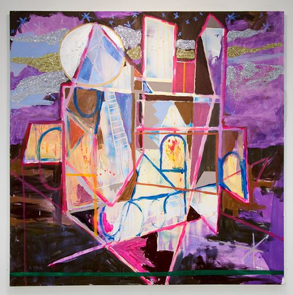 Zachary Cahill, USSA Cathedral of Lost Souls (mercy), 72"x72", acrylic on canvas, 2017