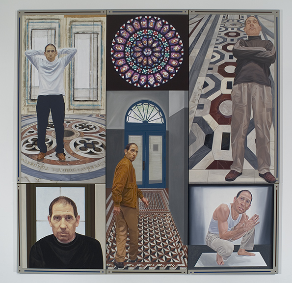 Art Kleinman, A Gathering, oil on canvas and panel, 113” x 114,” 2005