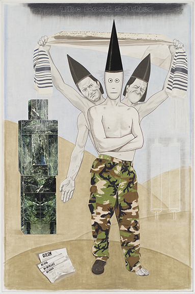 Art Kleinman, The Good Soldier, mixed media on paper, 72” x 48”, 2008 