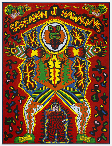 Karl Wirsum. Screamin’ Jay Hawkins, 1968. The Art Institute of Chicago, Mr. and Mrs. Frank G. Logan Purchase Prize Fund. © Karl Wirsum.
