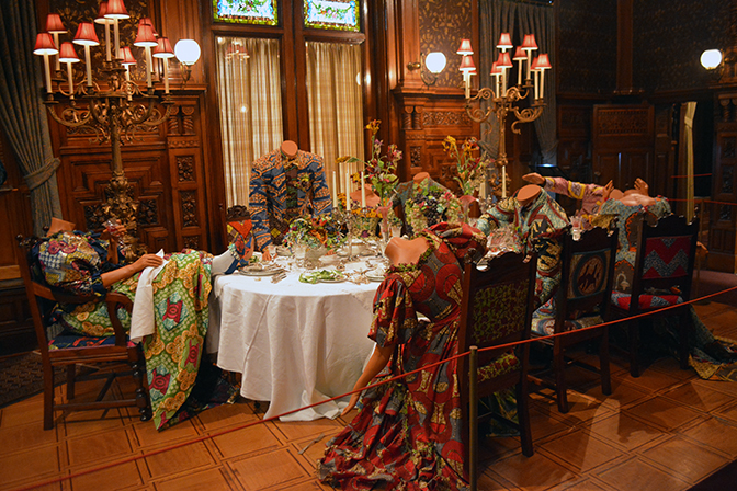 Yinka Shonibare, Party Time: Re-Imagine America, 2009, from A Tale of Today at the Richard H. Driehaus Museum, Chicago, 2019
