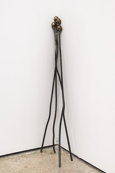 Ji Su Kwak, In Abeyance, South Korean Flag, bronze castings on steel rods, 60 x 3.5 x 6”, 2017