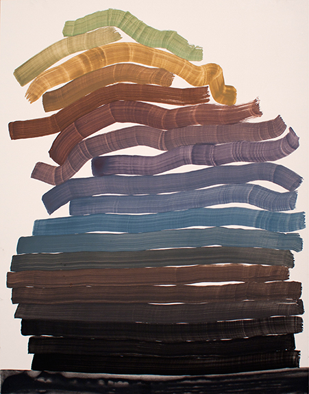 Boris Ostrerov, Stack 31, Gouache on cradled claybord, 14"x11", 2010