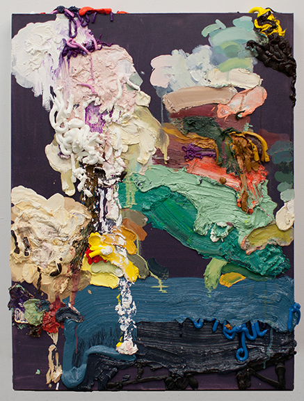 Boris Ostrerov, Stack 74, gouache on canvas, 48" x 36", 2012