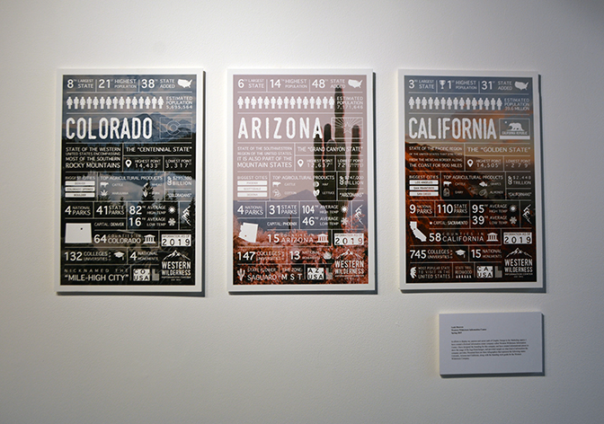 Leah Morrow, Western Tours Infographics, digital inkjet prints, 2019