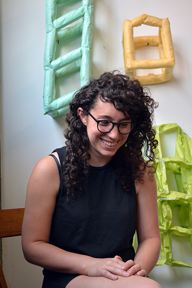 Elana Adler, fiber artist and sculptor, Chicago, IL, 2019, by Chester Alamo-Costello