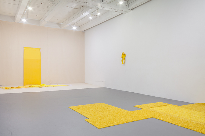 Roni Packer, Yellow is Mine (Not My Yellow) installation view, Chicago Artists Coalition, March 2018