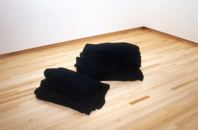 Jeffrey Grauel, Afghans crochet in the dimensions of the rooms of my patents' home, acrylic yarn, approximately 300 square feet, 1998-2001 (incomeplete)