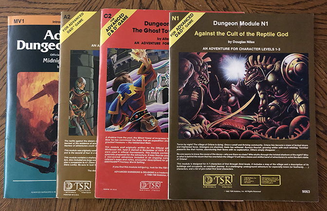 Advanced D&D game modules, authored by Douglas Niles, set in Greyhawk, Against the Cult of the Reptile God, 1982, would go on to set standards for 1st edition RPG gameplay.