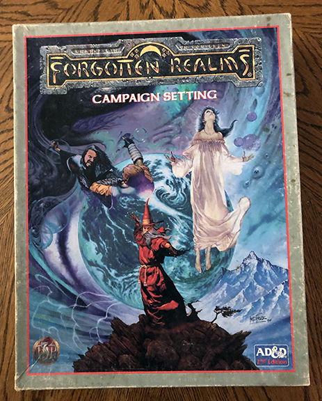 Ed Greenwood and Jeff Grubb, Advanced Dungeons & Dragons (2e), Forgotten Realms Campaign Setting box set, TSR Inc., Lake Geneva, Wisconsin, 1993