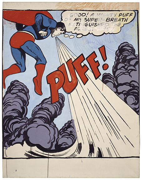 Andy Warhol. Superman, 1961. Private collection. © 2019 The Andy Warhol Foundation for the Visual Arts Inc. / Artist Rights Society (ARS), New York. Superman © and ™ DC Comics, courtesy DC Comics. All rights reserved.