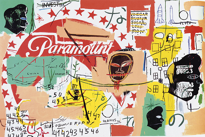 Andy Warhol, Jean-Michel Basquiat. Paramount, 1984–85. Private collection. © 2019 Jean-Michel Basquiat Estate. Licensed by Artestar, New York. © The Andy Warhol Foundation for the Visual Arts, Inc. / Artists Rights Society (ARS), New York.