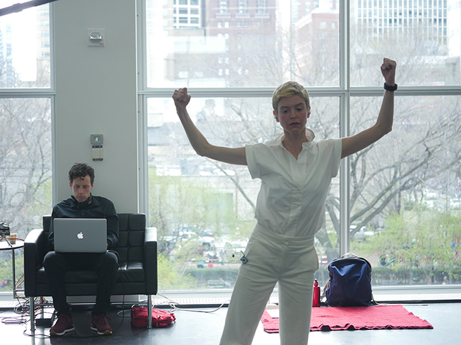 Todd Mattei, "Neighborhood Dances", performance with Victoria Bradford, Museum of Contemporary Art, Chicago, 2017