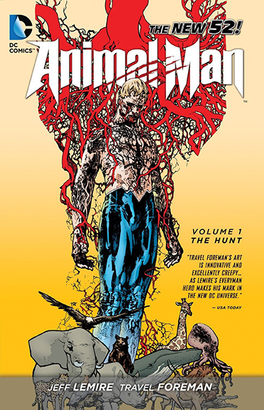 Jeff Lemire (writer) and Travel Foreman (artist), Animal Man omnibus, DC Comics, 2019, originally published 2011