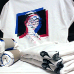 Nikka Gonzales, 3-D Chester display, screen print on t-shirts, 2020