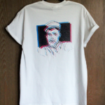 Nikka Gonzales, 3-D Paul (back), screen print on t-shirt, 2020