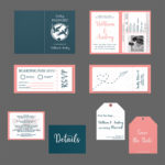 Lauren Tuider, Destination Wedding Package: William & Audrey, teal and coral color variation, 2020