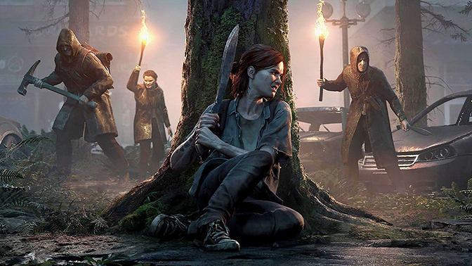 Ellie attempts to elude the Seraphites, The Last of Us 2, Naughty Dog, 2020