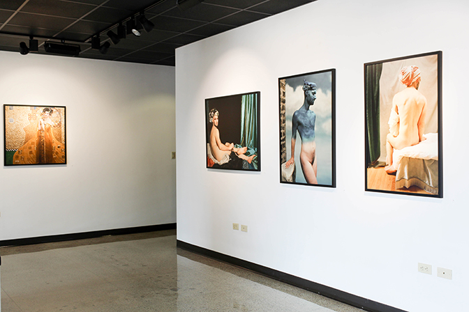 Niki Grangruth & James Kinser, "MUSE", exhibition view, University of St. Francis Art Gallery, 2020