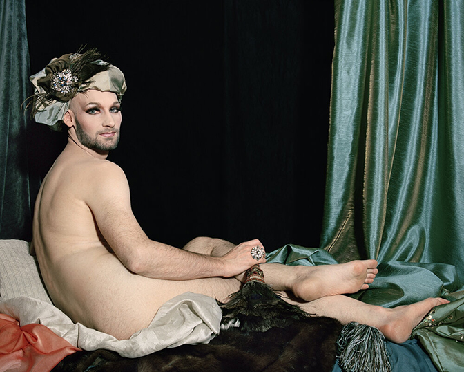 Niki Grangruth & James Kinser, Odalisque (after Ingres) 2009, laminated inkjet print