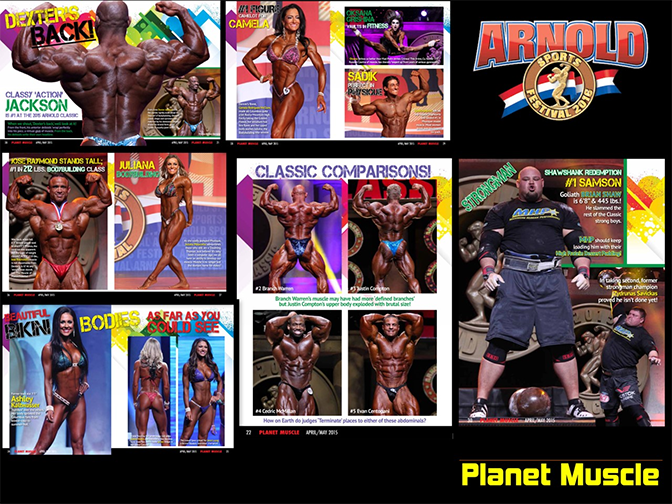 Don Bersano, Arnold Classic Sports Festival (Schwarzenegger), Columbus, OH Planet Muscle Magazine tear sheet, April/May 2016