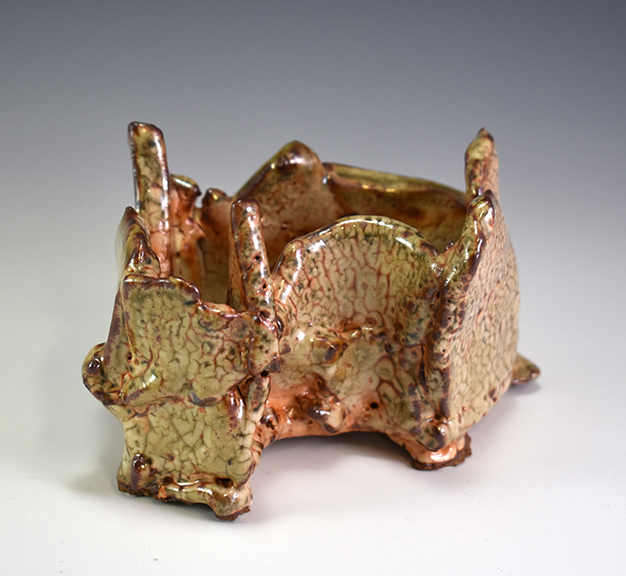 Nic Eckmayer, Trash House Planter, glaze on stoneware, 5"x4"x3.5", 2020